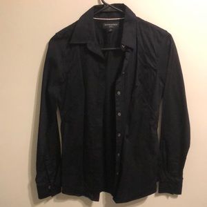 Size small, Womens black Banana Republic button up dress shirt